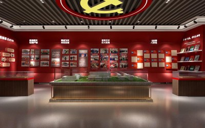 现代党建展厅3D模型下载